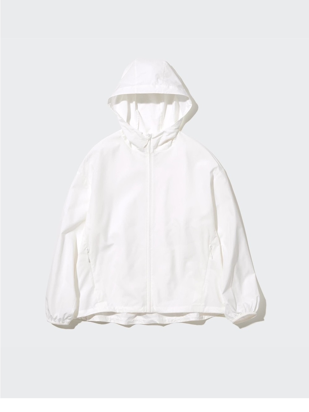 Uniqlo Pocketable Packable Parka - White - Women XL